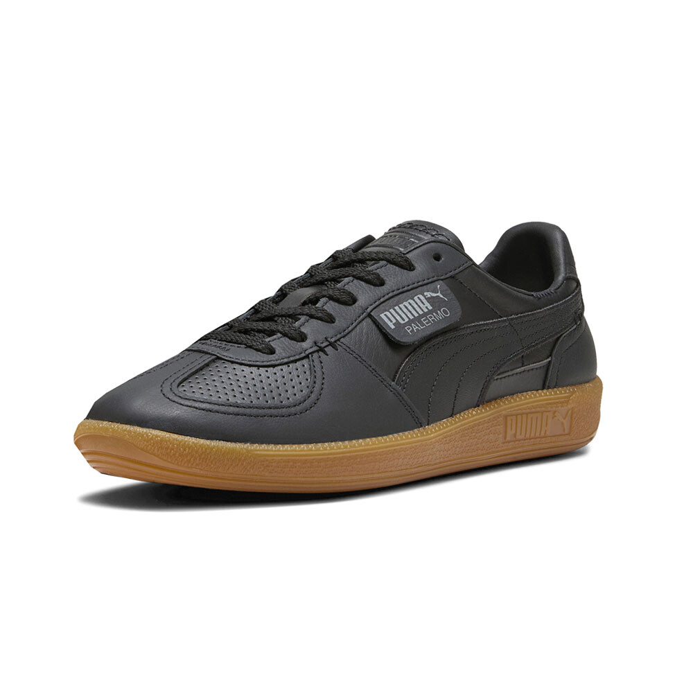 PUMA Palermo Lth SP Lace Up Mens Black Sneakers Casual Shoes