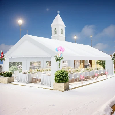 AMDIRECT Party Tent 20'x30' Heavy Duty Carport Canopy Carpas para Fiestas with Sidewalls