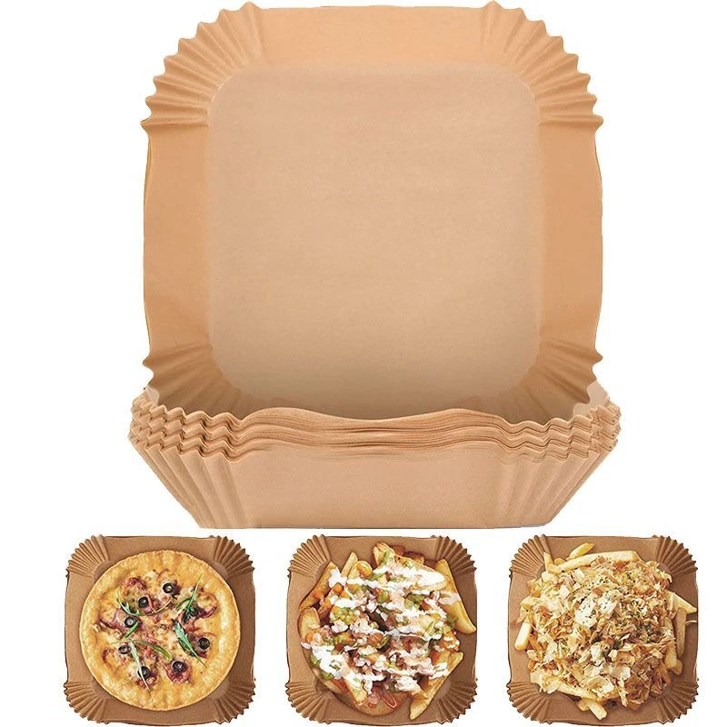 Air Fryer Liners 50/100 pcs Disposable Paper Liner Non Stick Food