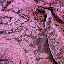 Fringed Pashmina Scarf Wrap Shawl Paisley Floral 28x70in Pink Purple Black 
