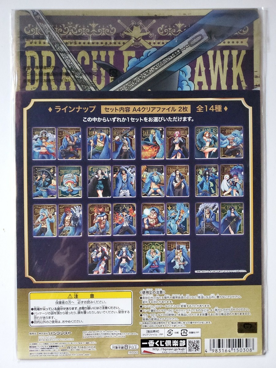 Roronoa Zoro One Piece 20th Anniversary A4 Clear File Folder Anime