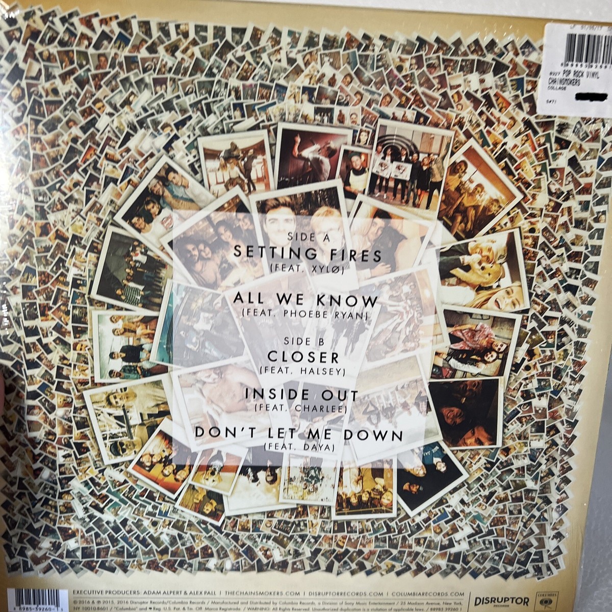 THE CHAINSMOKERS - COLLAGE 2017 US LTD. ED. OOP SEALED WHITE Vinyl