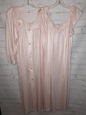 Vintage Komar Women's Pink Nightgown  Robe Size M NWOT