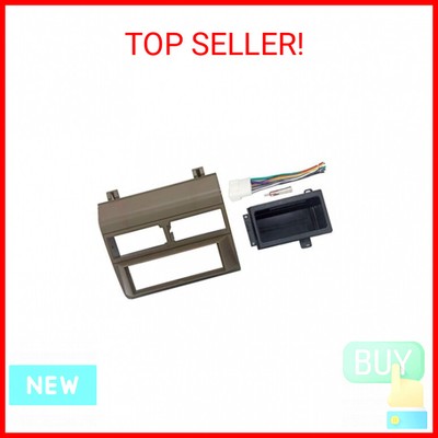 Custom Install Parts Brown Complete Single Din Dash Kit + Pocket Kit + Wire Harn