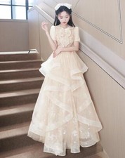 Women's Summer Evening Dress New Party Compere Short Sleeve Wedding Dress Chic