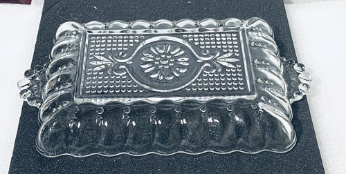 Anchor Hocking #156 Pressed Glass Relish Dish 8 1/4" x 4 3/4" Vintage - Picture 2 of 8