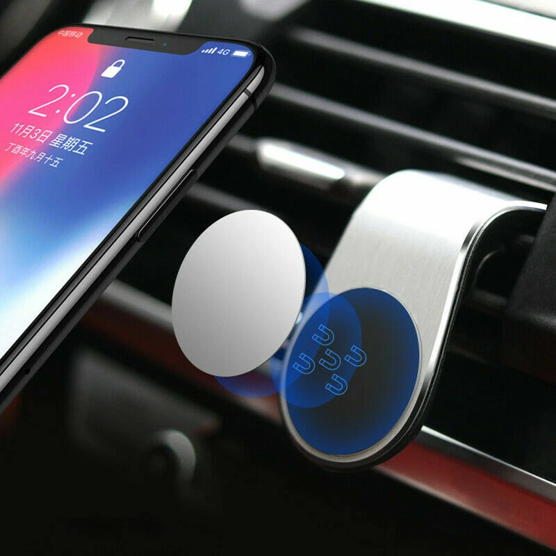 Universal Car Mobile Phone Holder Magnetic Air Vent For iPhone 13 15 Samsung LG - Image 4 of 4