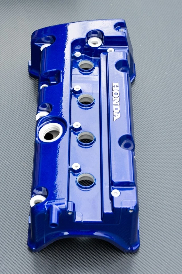 Cubierta de válvula Honda K SERIES K24 K20 tipo r civic rsx recubierta de polvo azul metálico Foto 2 de 4