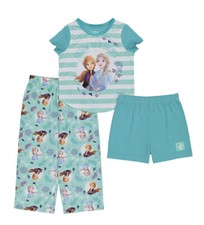 Girl  s Toddler DISNEY'S FROZEN 2  3-Piece ELSA  ANNA Pajama Set Size 3T NWT