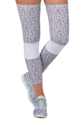 Asics Liberty Fabrics Calf Guard Women's White Blue Running Jogging Fitness yoga