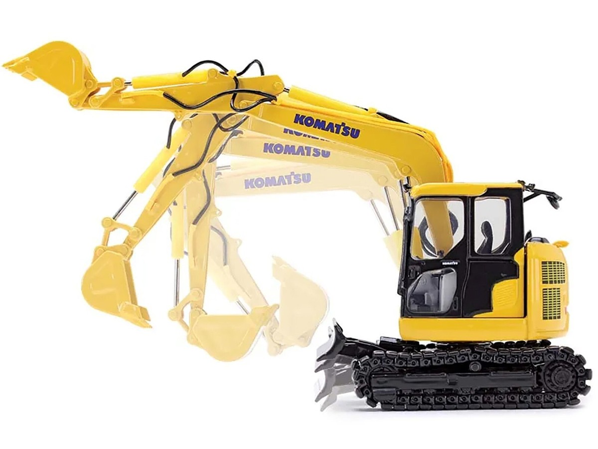 KOMATSU PC78US-11 EXCAVATOR YELLOW 1/50 DIECAST MODEL BY FIRST