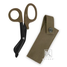 KRYDEX Medic Hand Pouch Shears Tactical Shear Pouch Scissors Sheath MOLLE Coyote