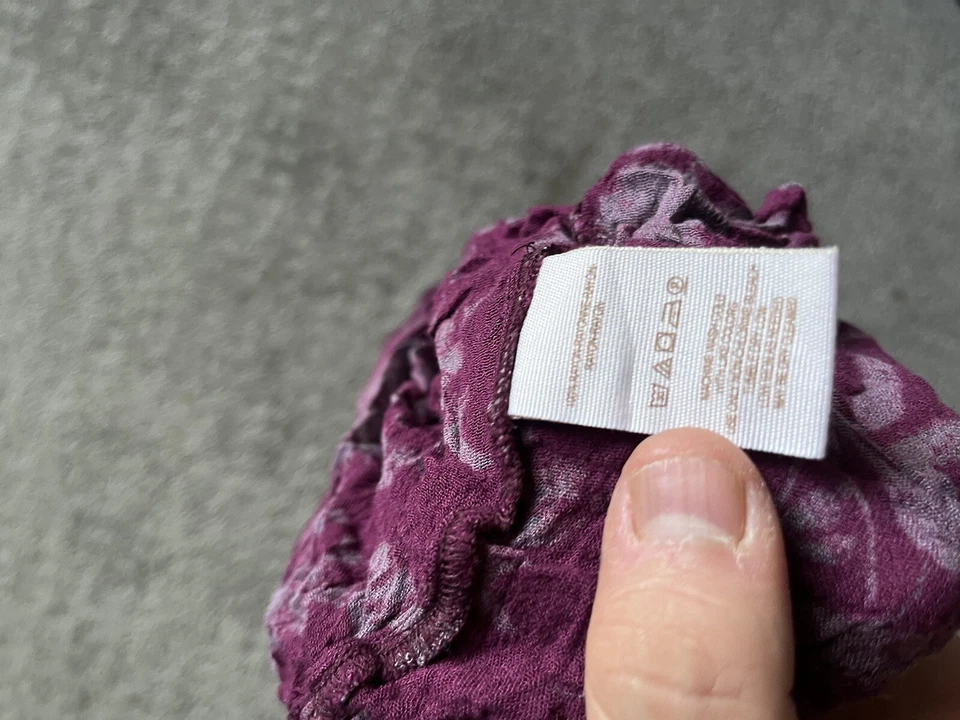 Pantalones Cortos Free People Mujer Floral Púrpura Volantes Rayón Cintura Elástica Talla Mediana Foto 4 de 4