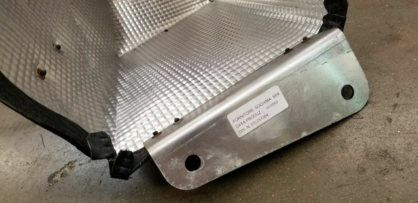 LAMBORGHINI GALLARDO REAR RIGHT EXHAUST HEAT SHIELD OEM 07L251384