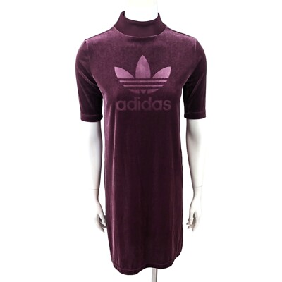 adidas Originals Velvet Vibes Short Dress - Womens Maroon Size Xs
