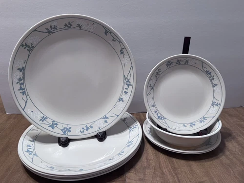 Vintage Corelle First of Spring 9 Piece Set Dinner Plate Bread Plates Bowl