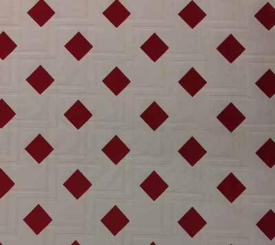 EXCLUSIVE POKER SUITS DIAMOND RED POKER ROOM DESIGNER JACQUARD FABRIC BY YARD