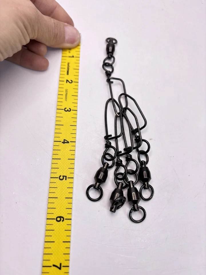 Aparejos de Pesca Giratorios Snap, Conectores con Clip Duo-lock Negro Acero Inoxidable Foto 3 de 4