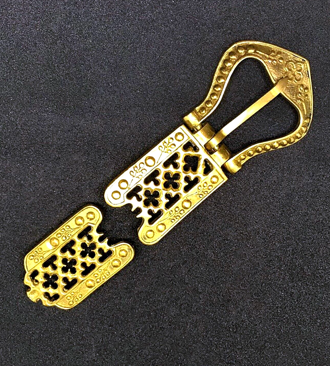 Medieval Belt Set, Italy Brass Buckle, Florence Replica  display picture 1