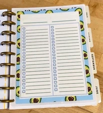 To Do Check List Notes Dashboard Insert for use with Classic HAPPY Planner~