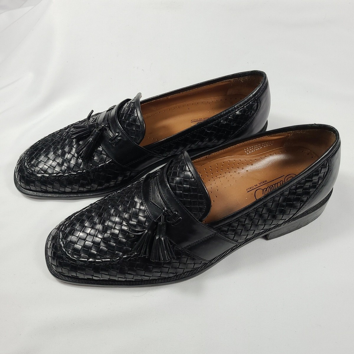 Fratelli “Cellini” Woven Leather Loafer Black Casual Shoe  display picture 2