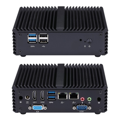 Qotom Q170P Mini Desktop PC CPU Pentium J3710 Quad Core 1.6 GHz Fanless