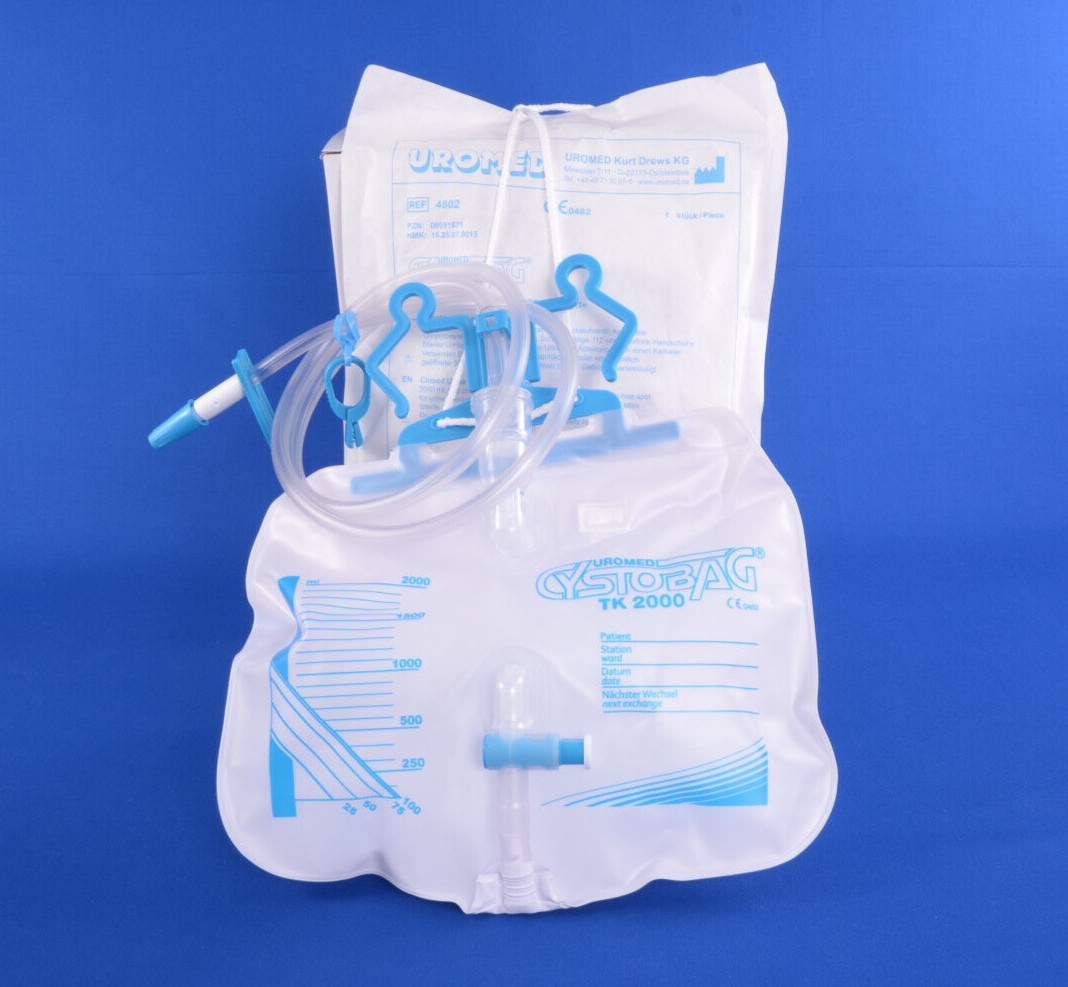 20x Uromed Cystobag Comfort Urinbeutel TK 2000ml 112 cm Steriler Bettbeutel 4802 - Image 2