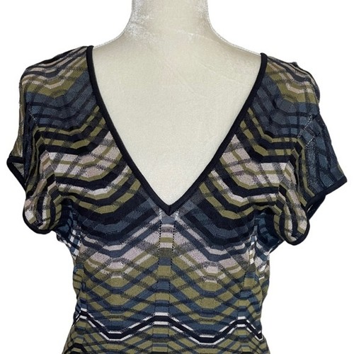 Abito tubino donna Missoni Chevron in maglia all'uncinetto a spina di pesce taglia 46 USA 10 - Foto 5 di 10
