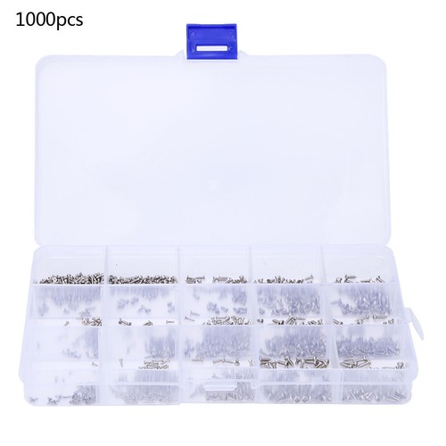 1000PCS Miniature Round Head Countersunk Head Cross Self Tapping Screw M1 M1 LLI