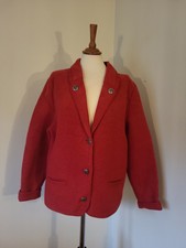Geiger Tyrol Wool Women's Jacket Red 12/14 Measure Please