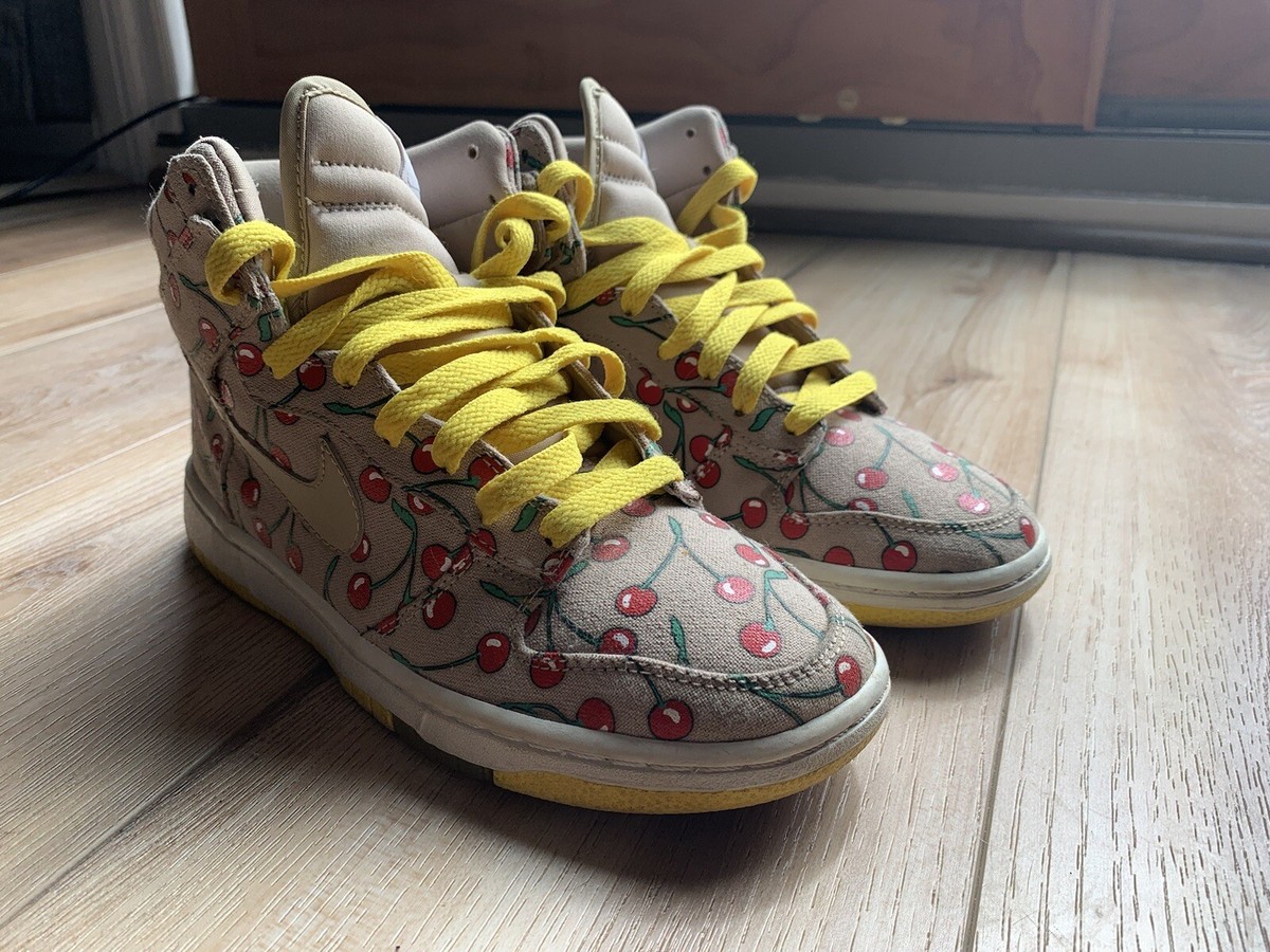 2008 OG Nike Dunk High Skinny X Paule Marrot Cherry Women's 2008 OG Nike Dunk High Skinny X Paule Marrot Cherry Women's