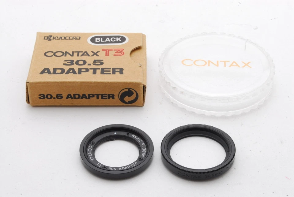 [NEUWERTIG] Contax T3 30,5 Adapter schwarz + 30,5 P Filter Kyocera T3 schwarz aus Japan - Bild 2 von 4