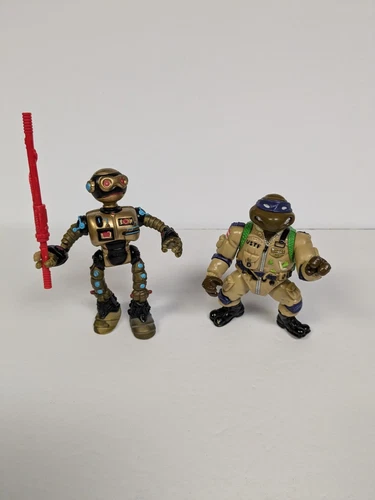 VTG 1991 Teenage Mutant Ninja Turtles TMNT Donatello & Fugitoid Action Figures