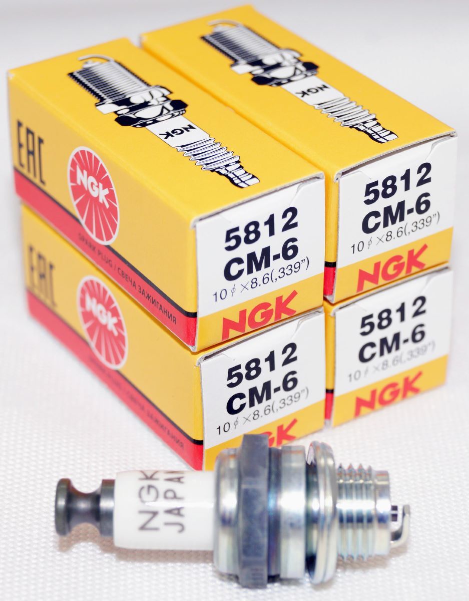 4 Pack Genuine NGK 5812 Nickel Spark Plug CM6 for Generators Homelite Honda