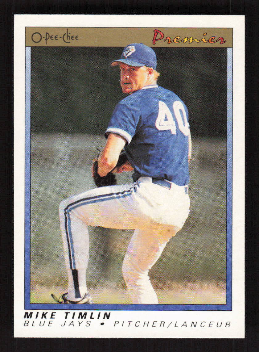 1991 O-Pee-Chee Premier #122 Mike Timlin Rookie Toronto Blue Jays
