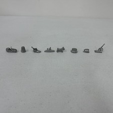 Vtg Monopoly Replacement Pieces 1961 Tokens 8 pcs Car Cannon 1960s