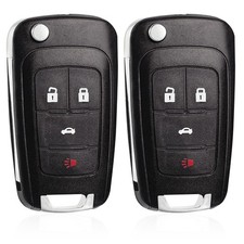 Flip Car Key Fob for Chevy: 2 Pcs Keyless Ent...