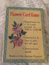 ANTIQUE Flower Playing Cards Deck (Reproduction) - Merrimack Publ Corp Complete 