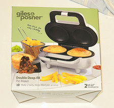 Giles & Posner Double Deep-Fill Pie Maker 2 Compartment 900W Non-Stick EK4082G