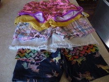 LOT OF GIRLS SIZE 10-12 SHORTS SIX PAIRS VARIETY OF COLORS STYLES GREAT PRICE