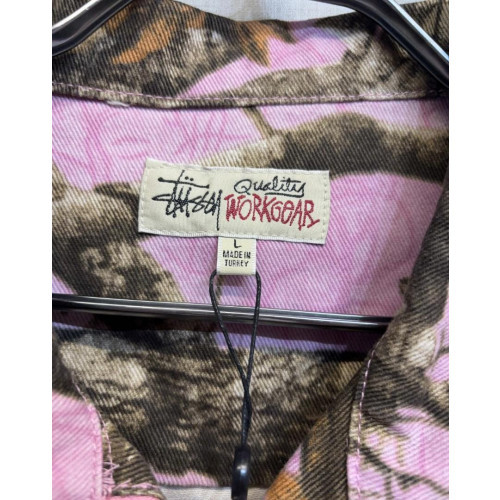 Stussy ピンク real tree edge カモデニム Mサイズ Stussy Camouflage zip work Jacket L size real tree edge PINK