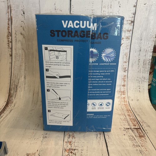 Vacuum Storage Bags for Travel, 20 Pack Compression Bags with Hand Pump New - Picture 4 of 6