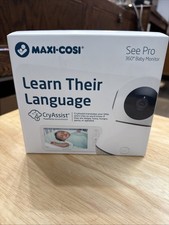 Maxi-Cosi Pro 360 Baby Monitor with Parent Display  Cry Assist WHITE MO183 NEW