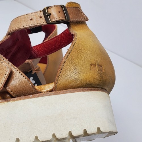 Bed Stu Ada Cage Platform leather distressed sandal Size 8 - No Box - Picture 7 of 16