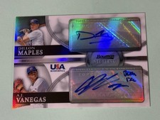 DILLON MAPLES / A.J. VANEGAS 2010 Bowman Sterling DUAL RC AUTO USA #BSDA-6 09/99