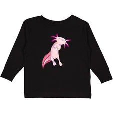 Inktastic Axolotl Says Hello Cute Salamander Toddler Long Sleeve T-Shirt Animals
