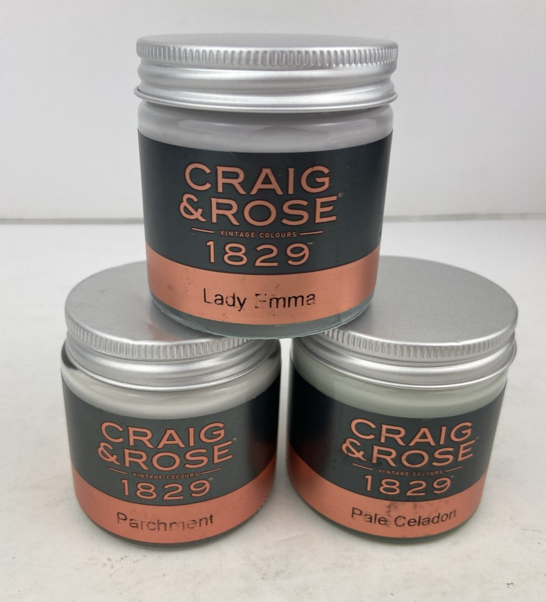 Craig & Rose 1829, Colours Emulsion Paint Sample Pot, 50ML Bundle X3. Sealed.