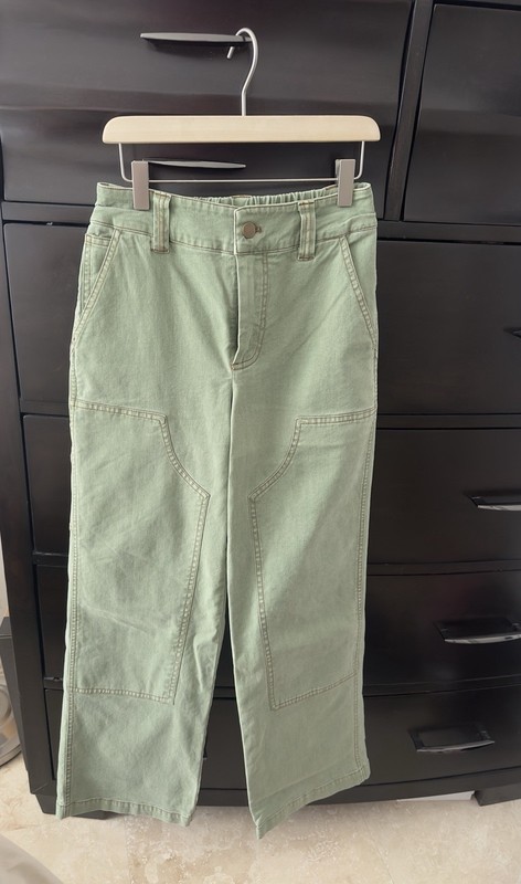 YFB Young Fabulous & Broke Sage Green Wide Leg Utility Cargo Pants Women's XS
