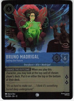 Bruno Madrigal Seeing the Future Foil 156/204 Wilds Unknown Disney Lorcana