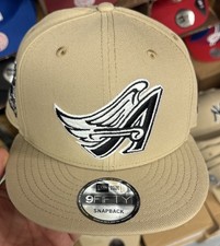New Era Anaheim Angels 9Fifty SnapBack Cap Khaki Beige Vintage Logo
